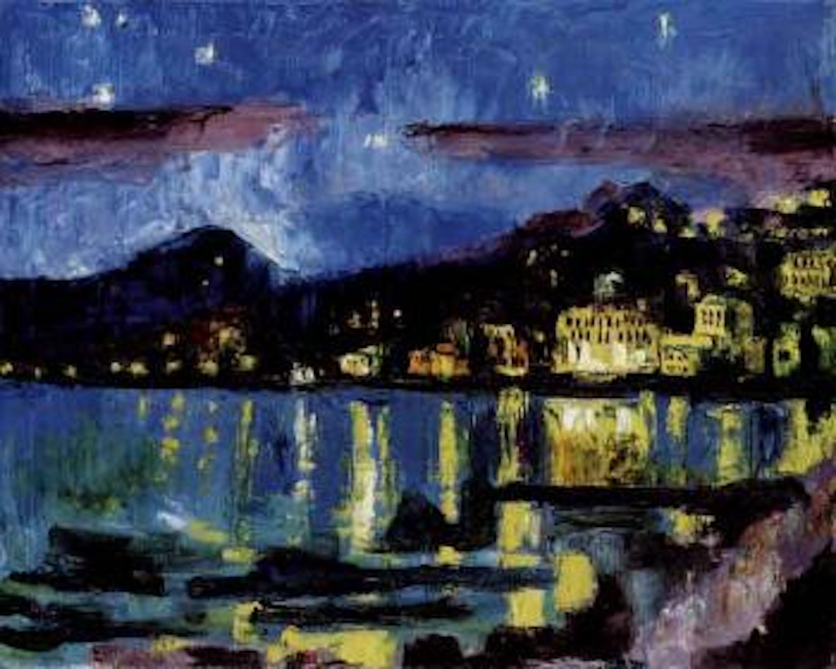 Montreux at night by Max Pechstein