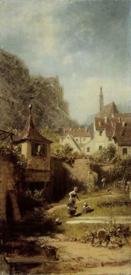 Die Waschebleiche by Carl Spitzweg