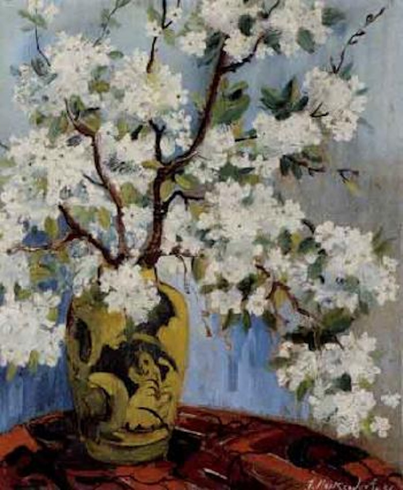 Flowers in vase by Franz Heckendorf
