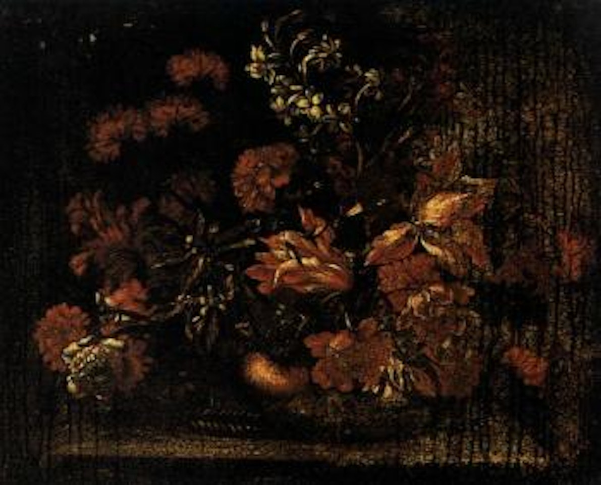 Natura morta con cesto di fiori by Roman School