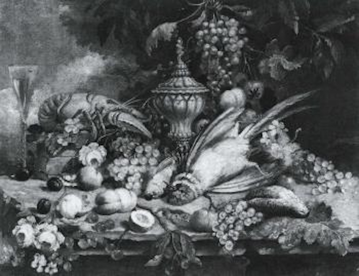 Natura morta con frutta e cacciagione by Italian School