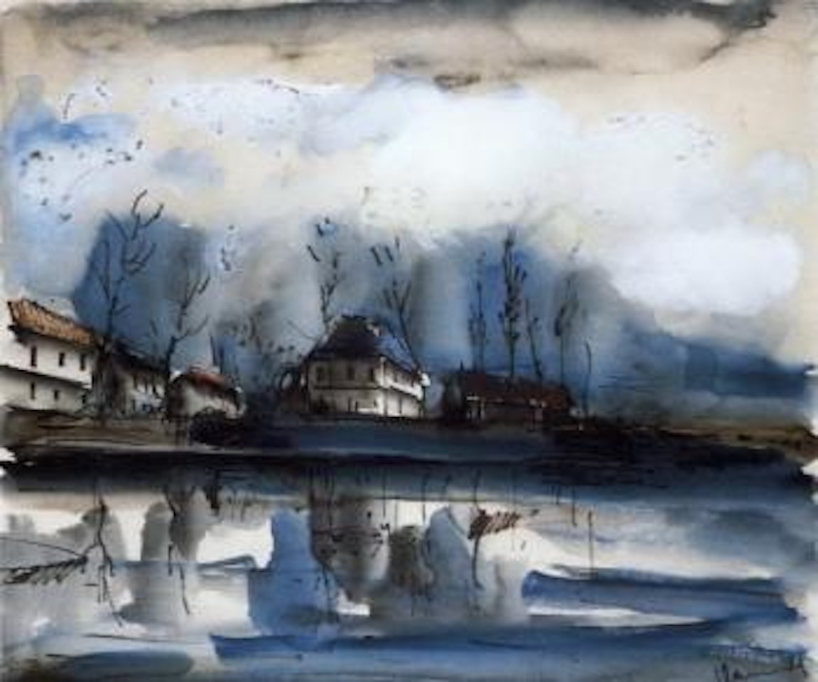 Maison au bord de l'eau by Maurice de Vlaminck