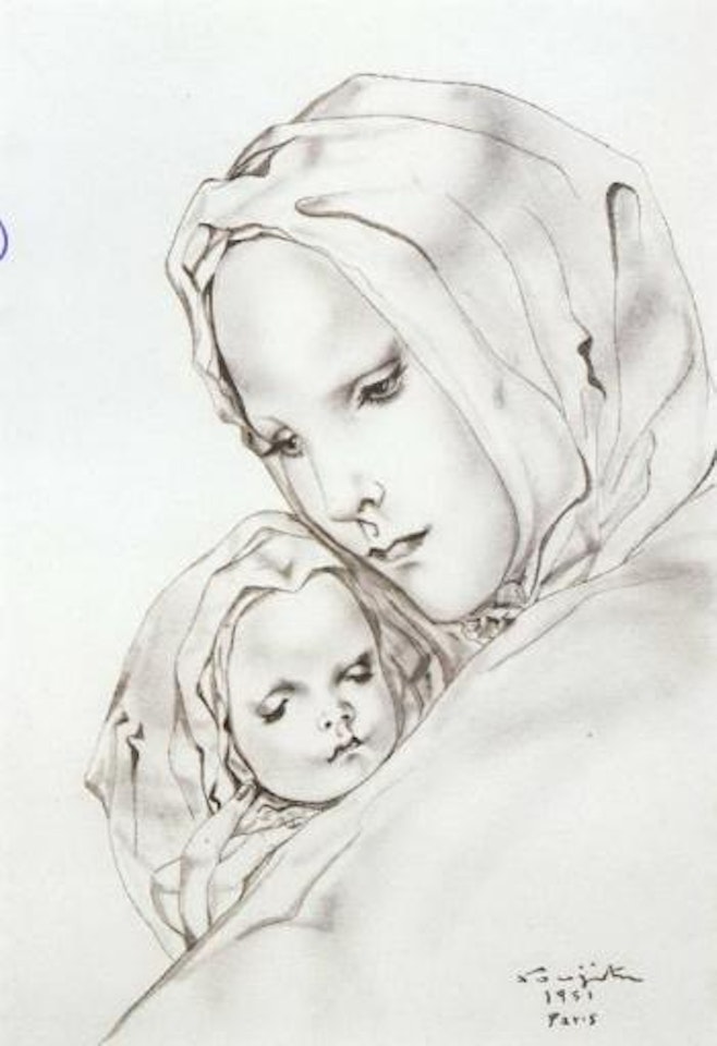 Mere et son enfant by Leonard Tsuguharu Foujita