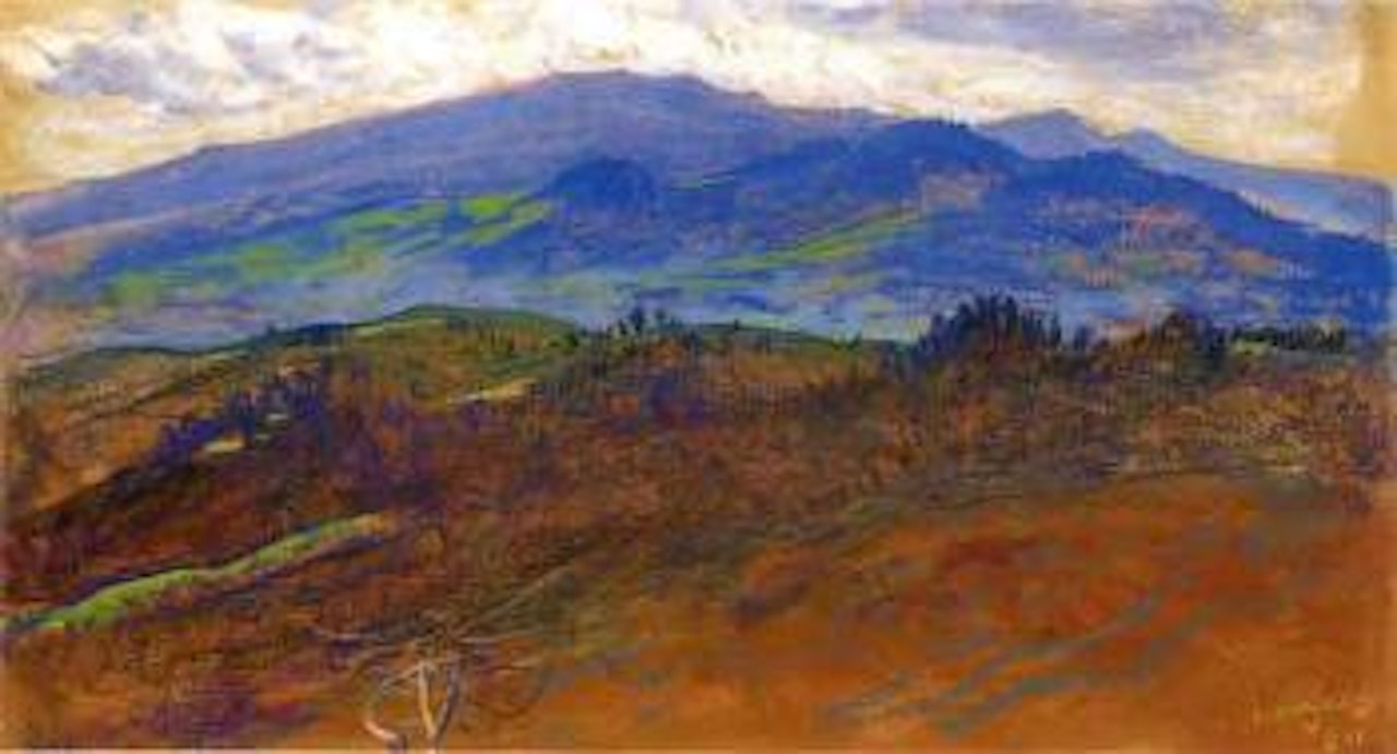 Hilly landscape by Leon Wyczolkowski