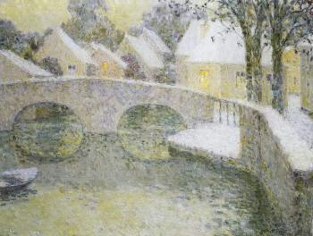 La riviere neige by Henri Le Sidaner