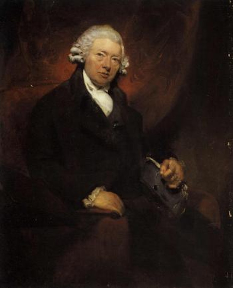 Portrait of Ralph Griffiths, seated holding spectacles and a book by Sir Thomas Lawrence