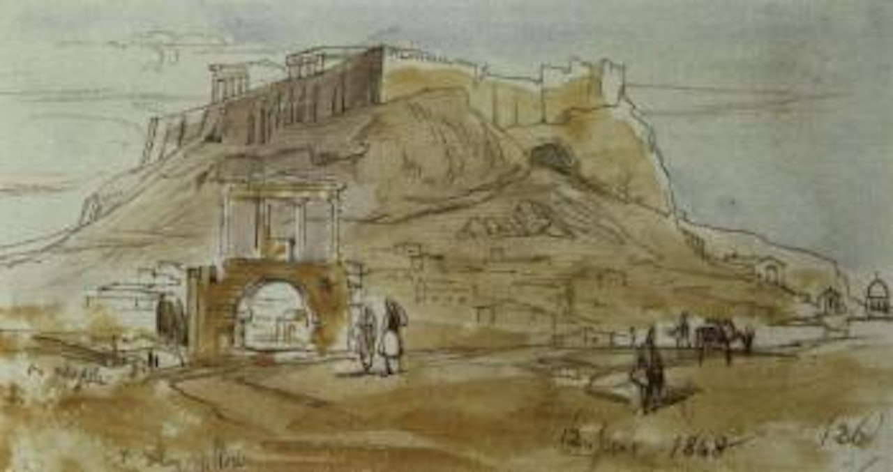 Acropolis, Athens by Edward Lear