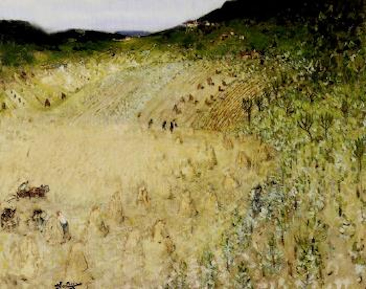 Moisson en Bresse by Pierre Eugène Montezin