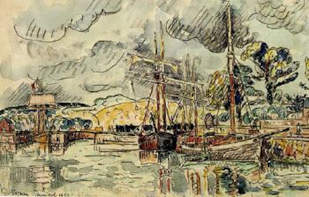 Scene de port by Paul Signac
