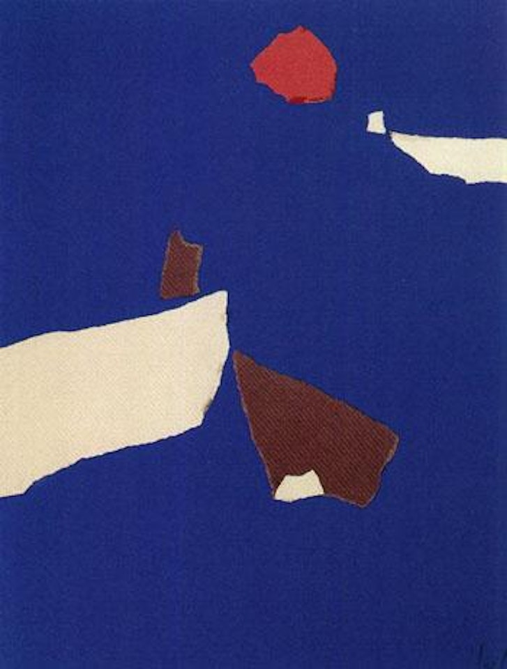 Composition on blue ground by Nicolas de Staël