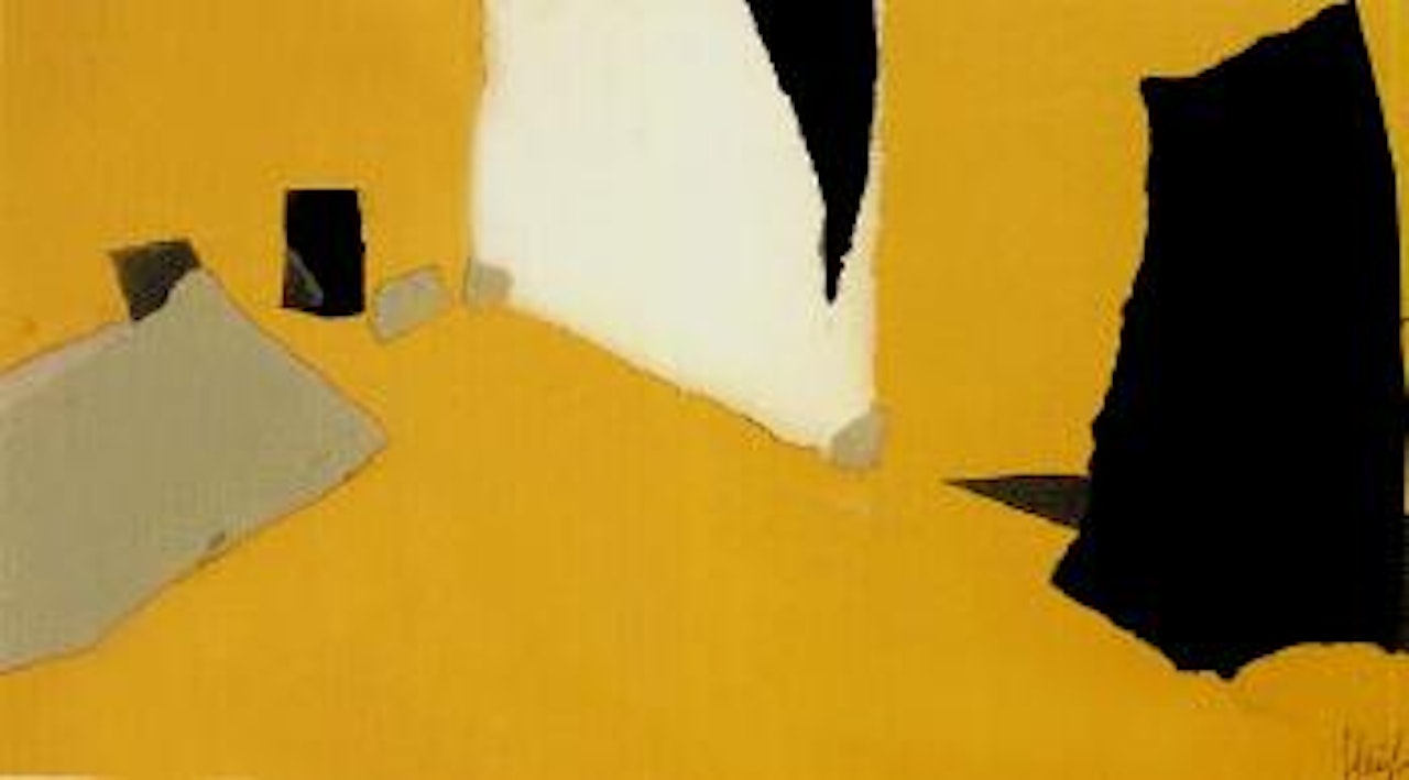 Composition on yellow ground by Nicolas de Staël