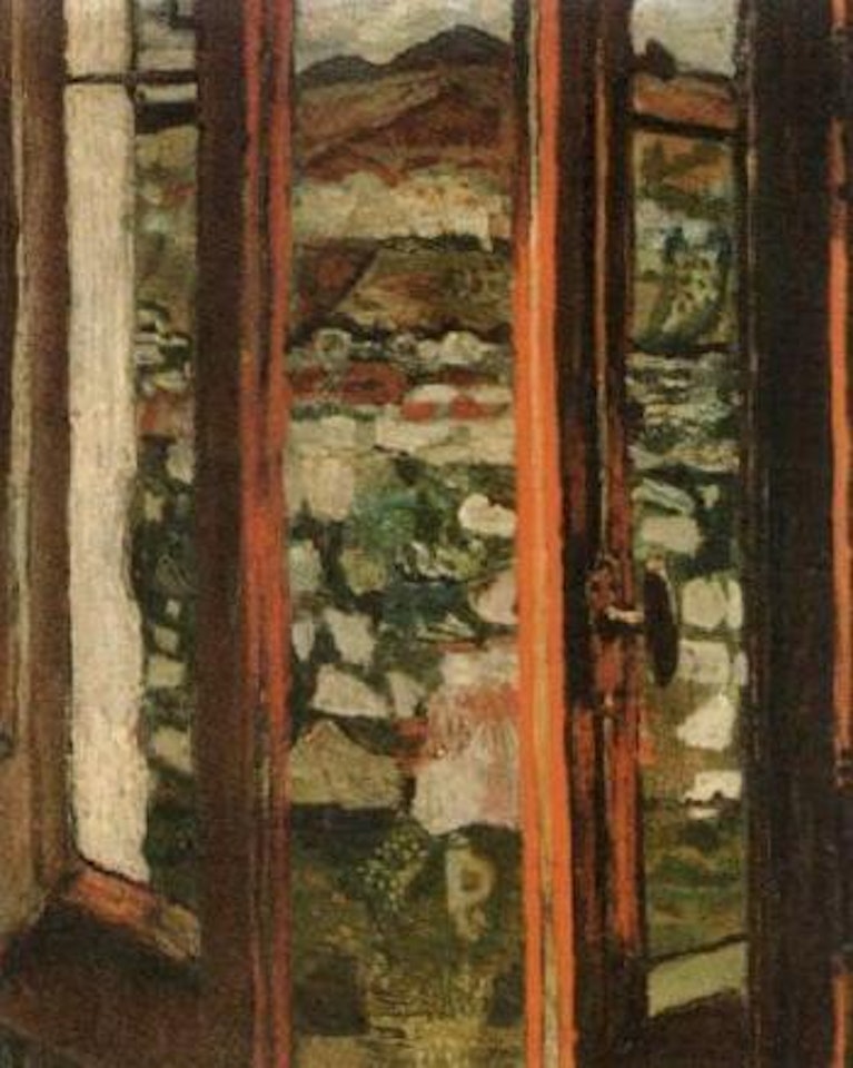 View from a window, Anticoli by John Bratby