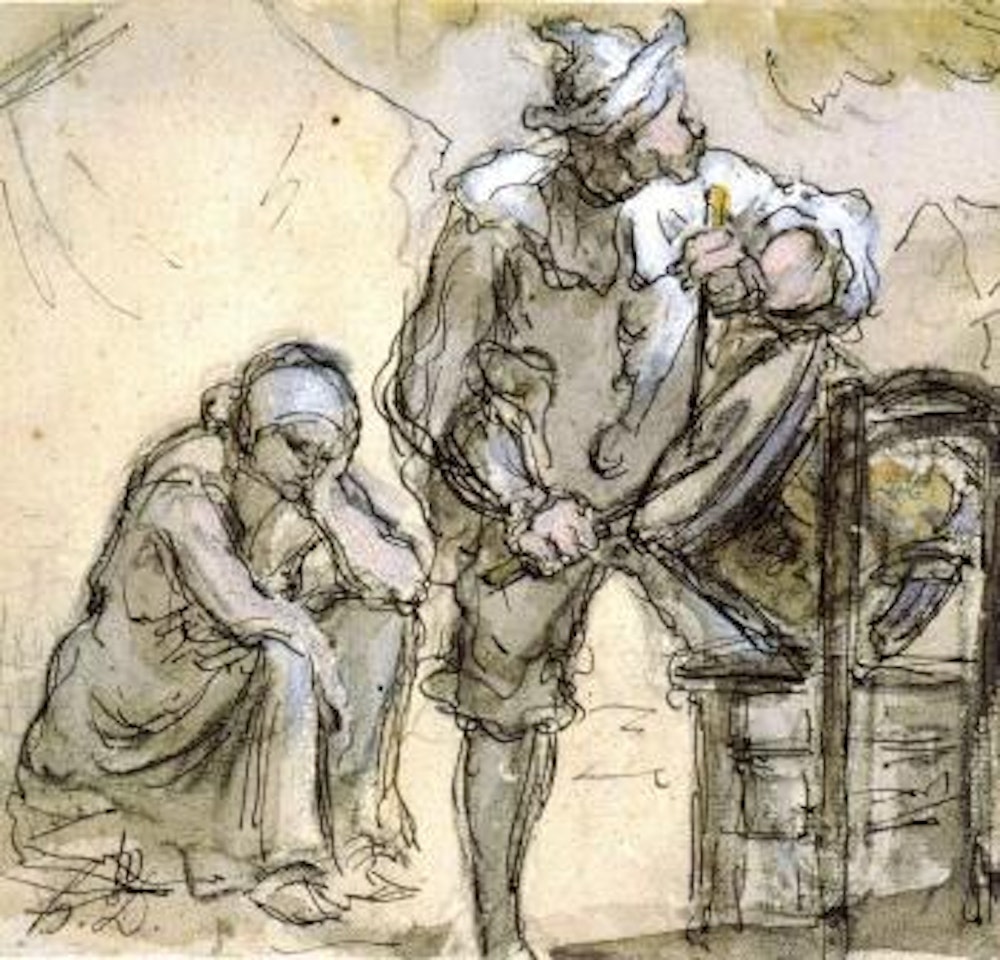 Les saltimbanques by Honoré Daumier