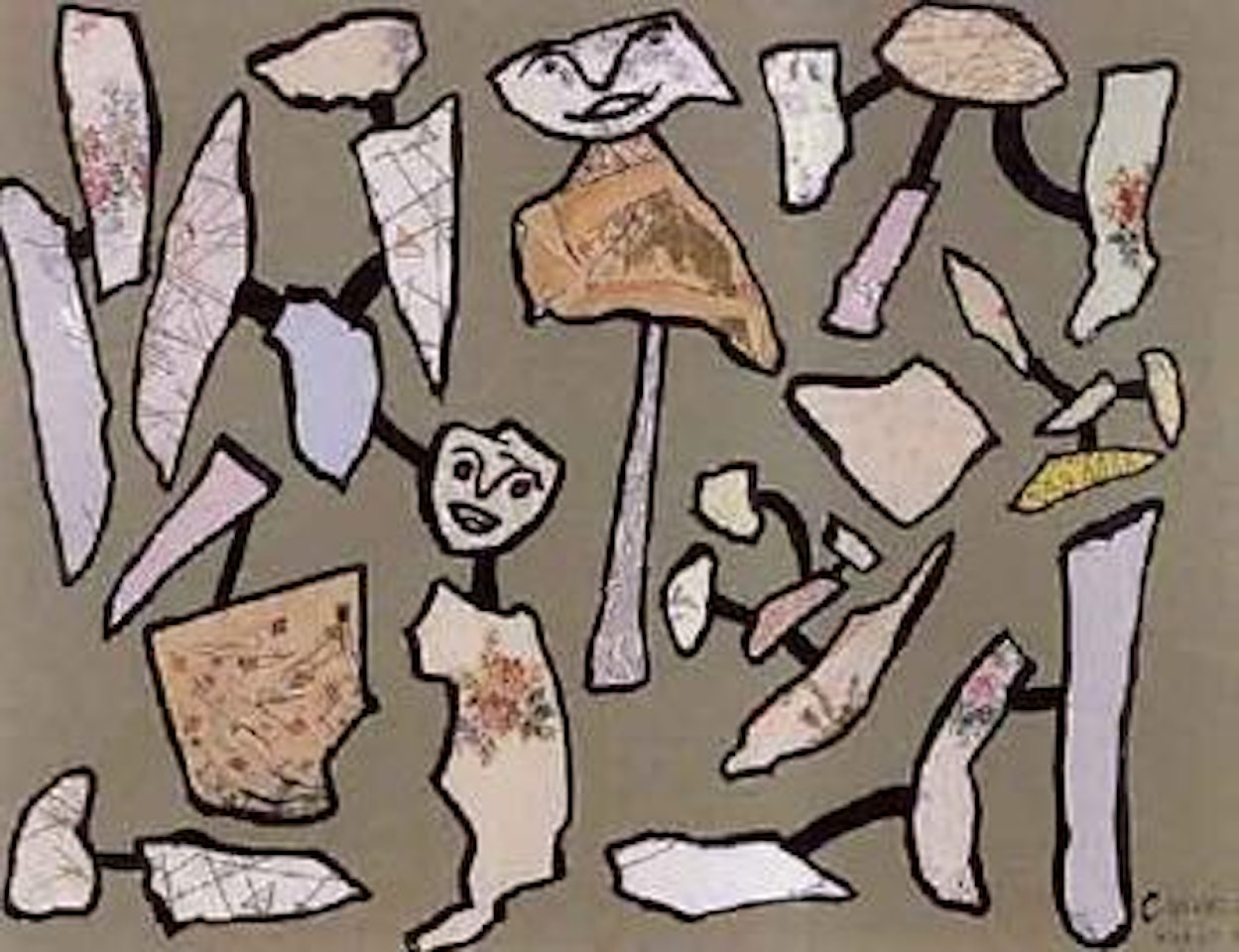 Couple de personnages by Gaston Chaissac