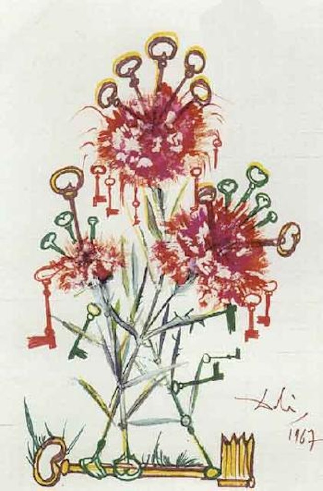 Les oeillets aux clefs by Salvador Dali