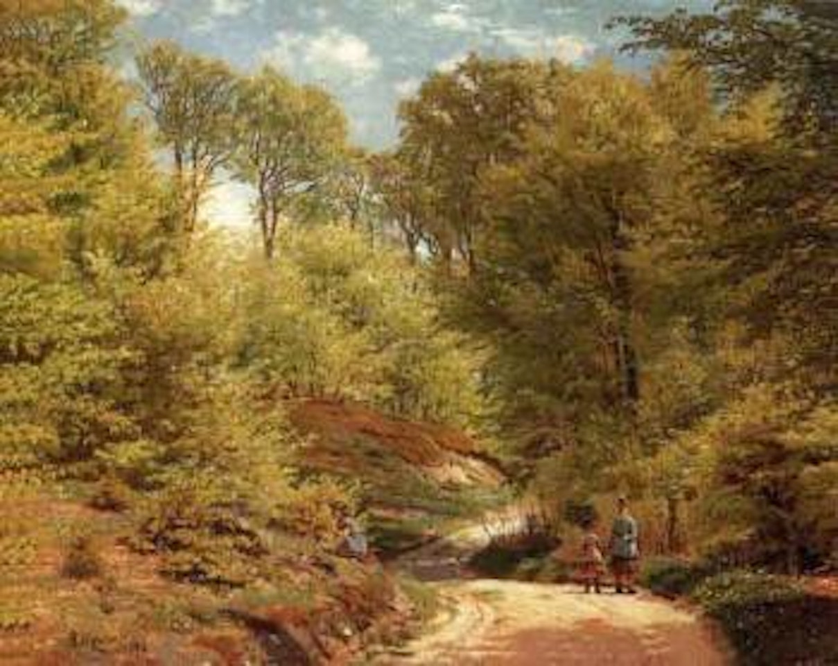 Woodland road near Ornereden in Marselisborg wood, Arhus by Peder Mork Monsted