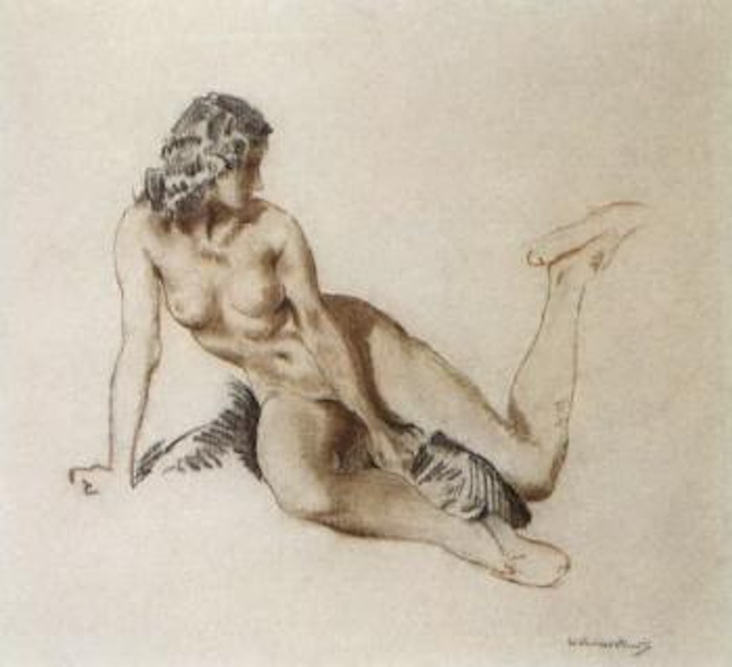 Female nude figure study by William Russell Flint
