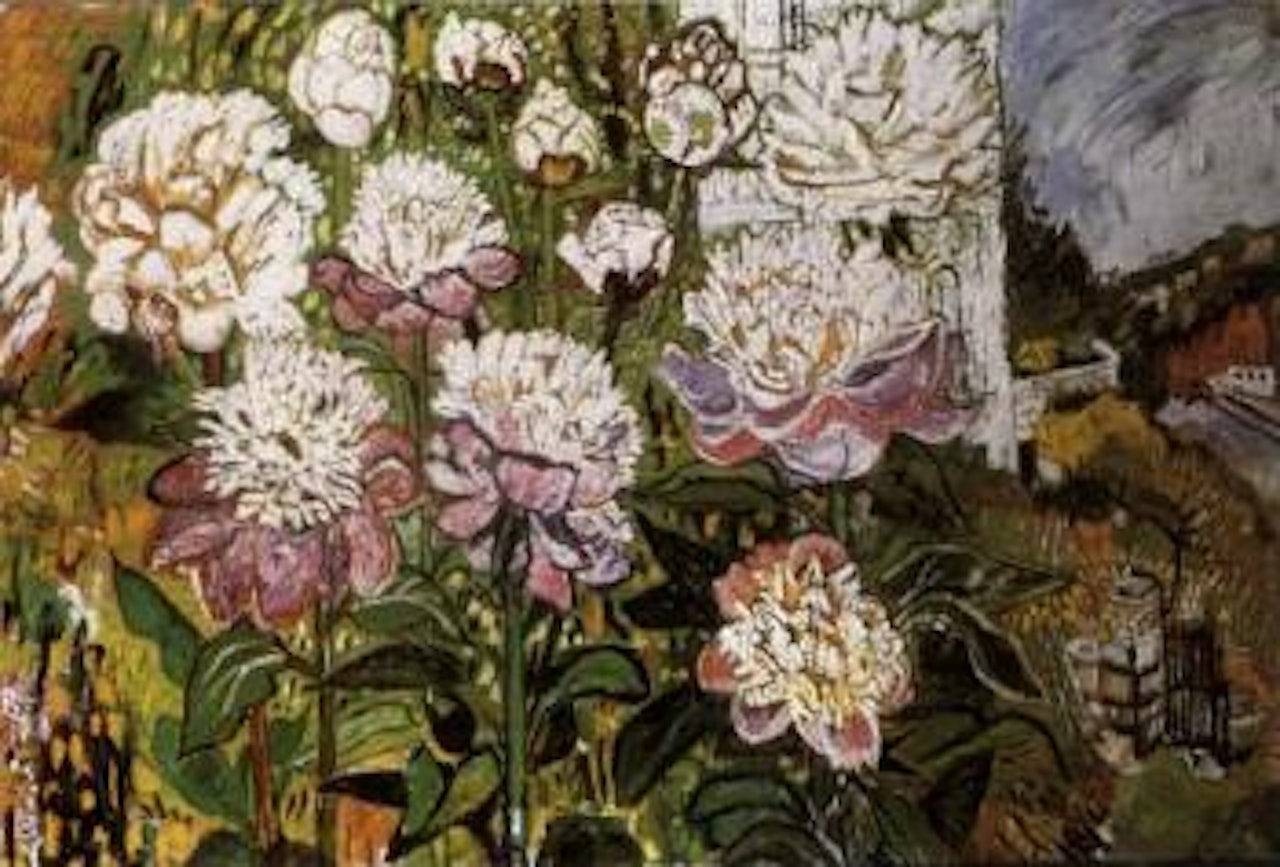 Garden scene by John Bratby