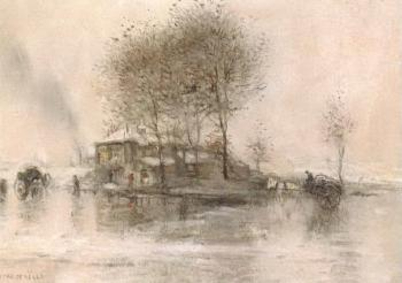 Les environs de Paris sous la neige by Jean Francois Raffaelli