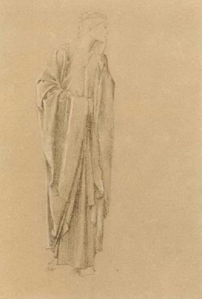 Study of robed figure for Danae by Edward Coley Burne-Jones