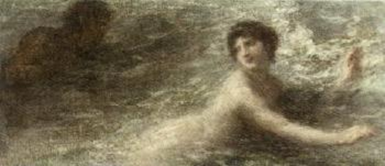 Naiade poursuivie par un triton by Henri Fantin-Latour