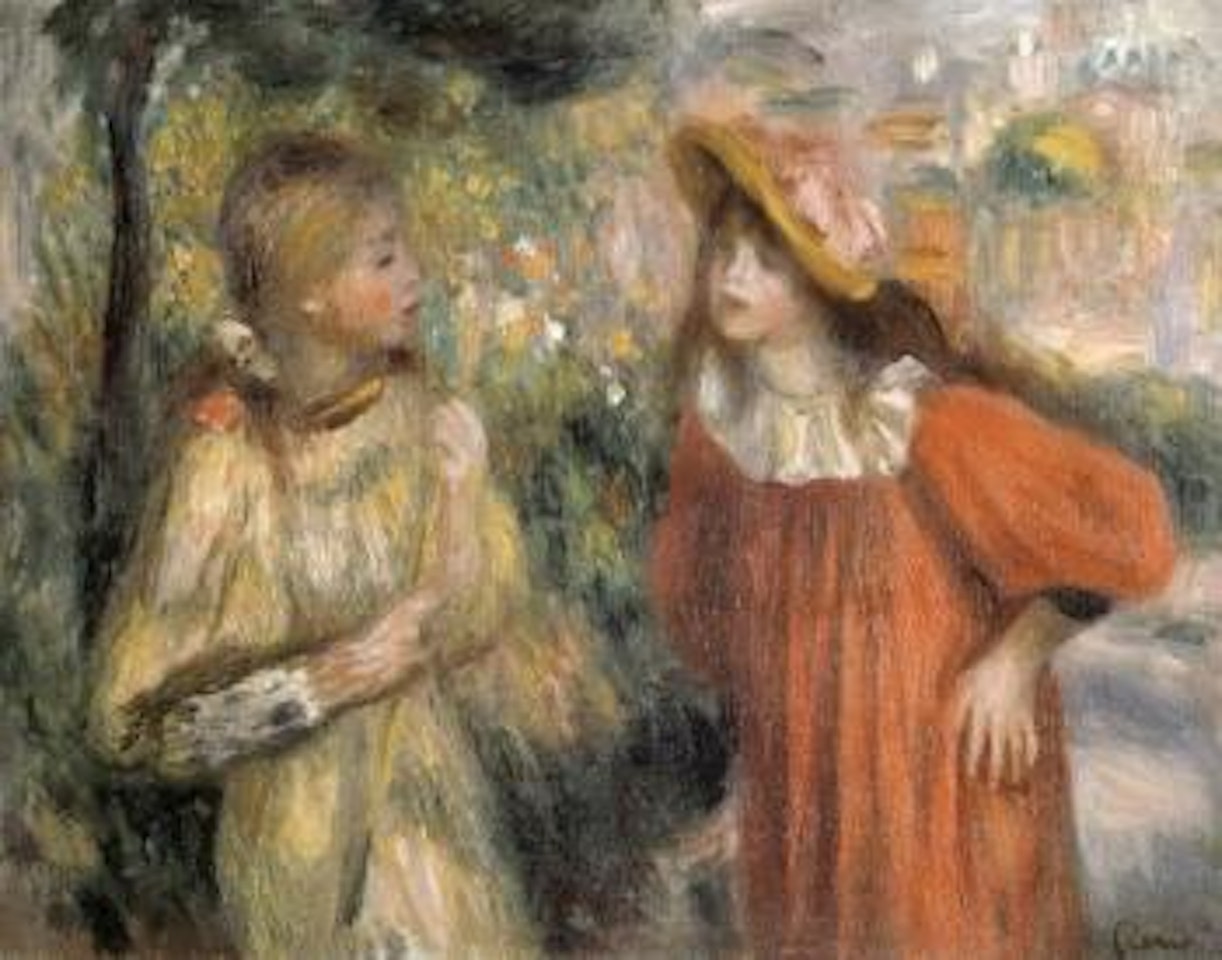La conversation by Pierre-Auguste Renoir
