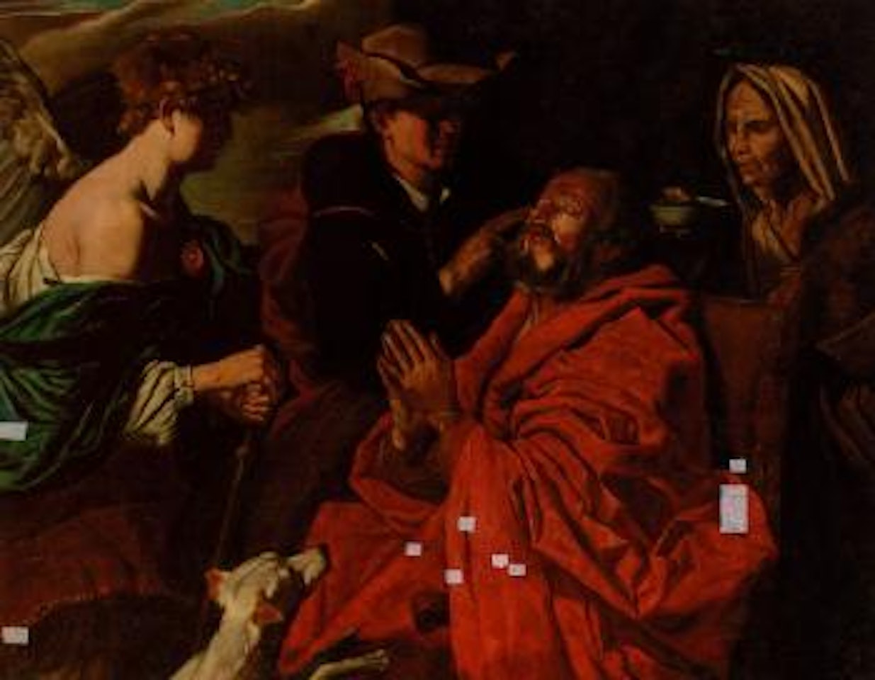 Healing of the blind Tobias by Matthias Stom