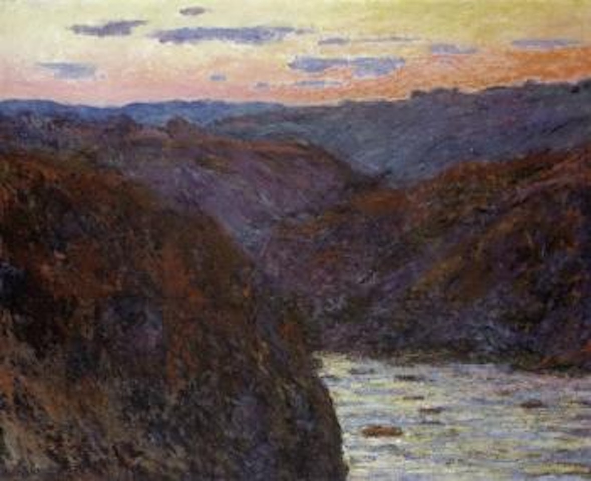 La creuse, soleil couchant by Claude Monet