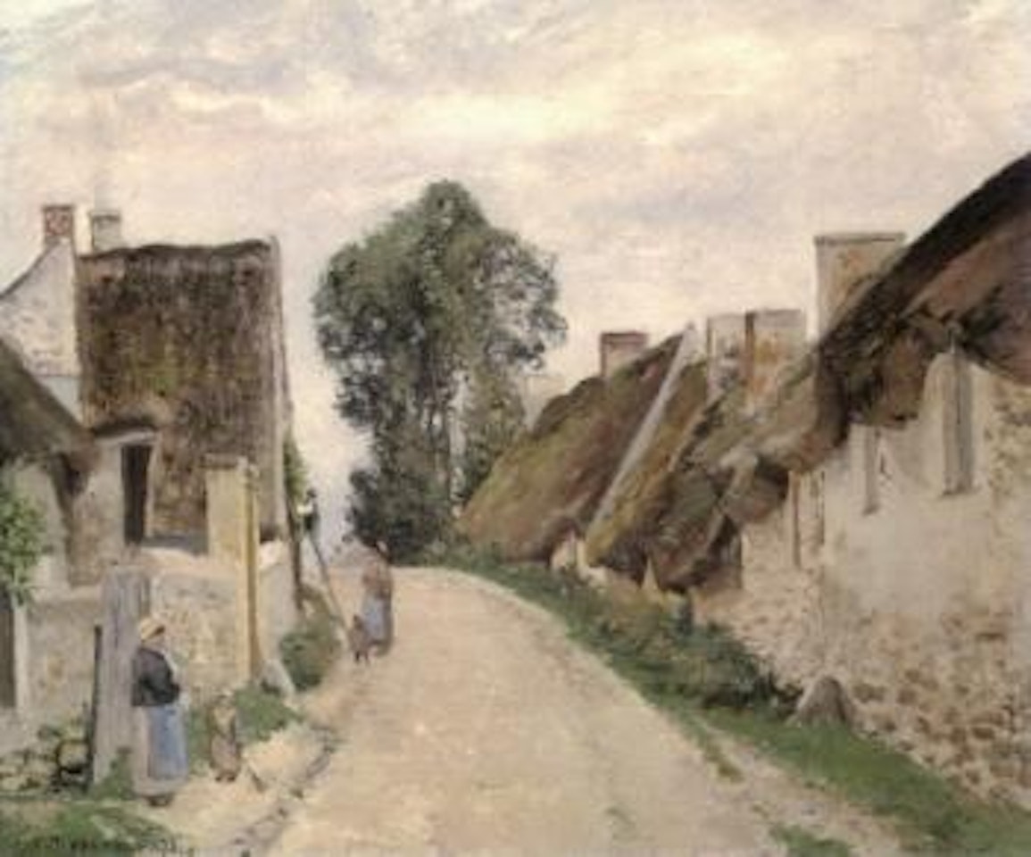 Rue de village, Auvera-sur-oise by Camille Pissarro