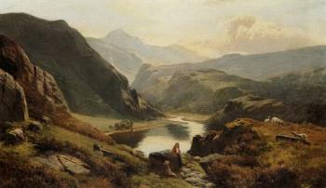 Llyn-E-Ddinas, North Wales by Sidney Richard Percy