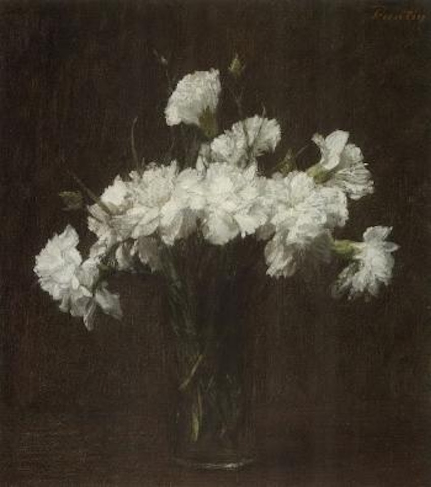 Oeillets blancs by Henri Fantin-Latour