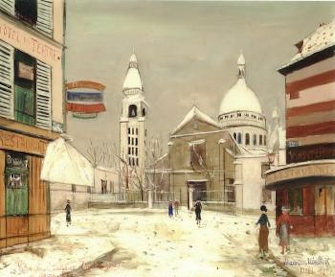 Eglise Saint-Pierre de Montmartre et le Sacre-Coeur by Maurice Utrillo