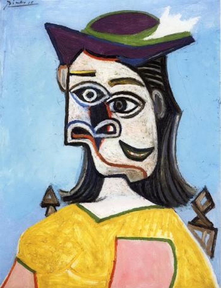 Buste de femme assise sur une chaise by Pablo Picasso