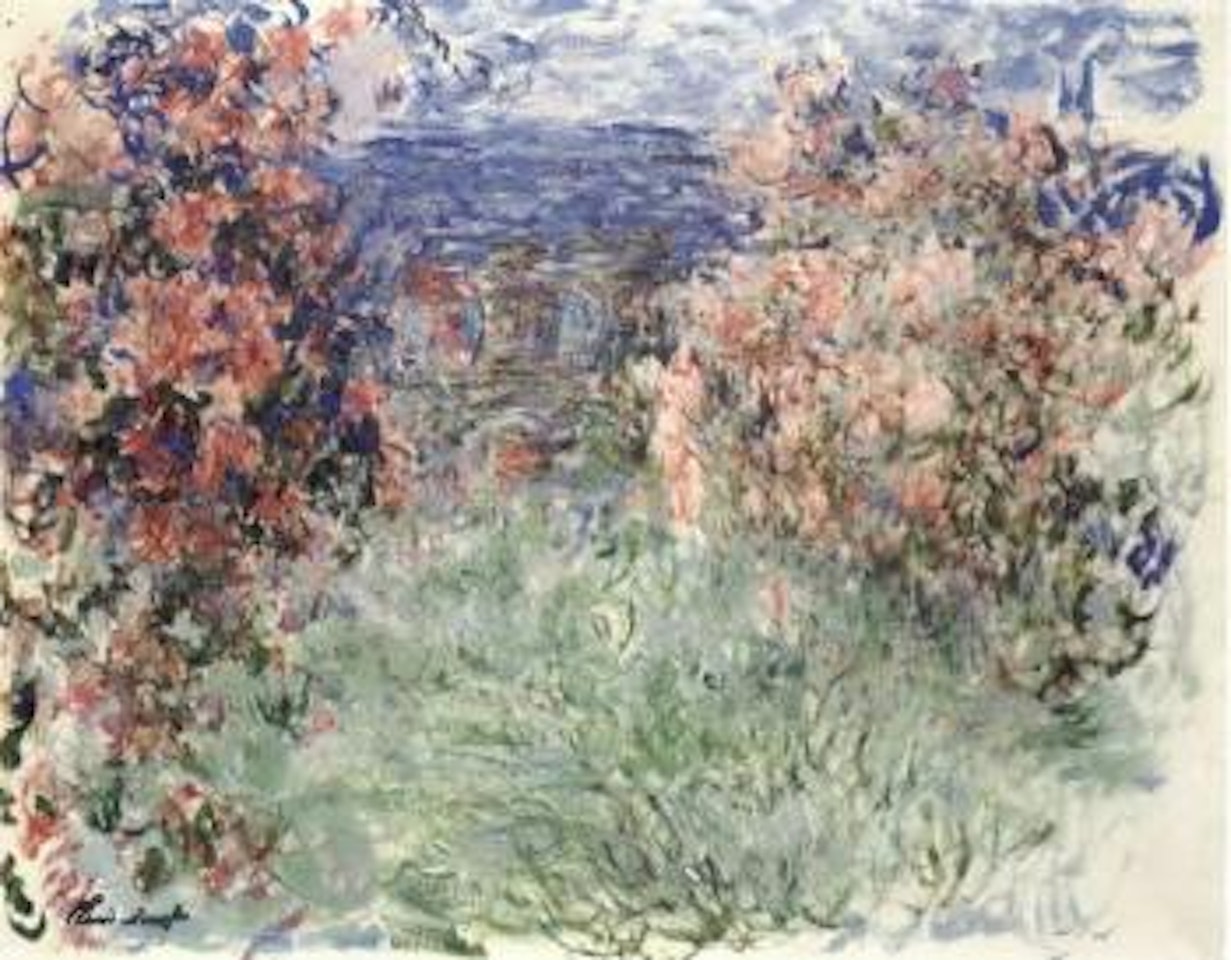 La maison dans les roses by Claude Monet