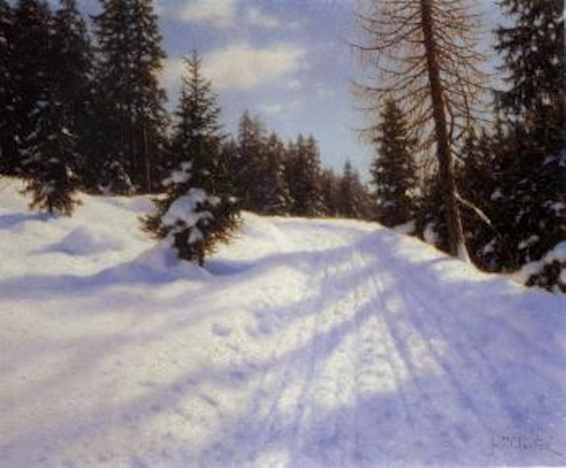 Forest in winter by Ivan Fedorovich Choultse