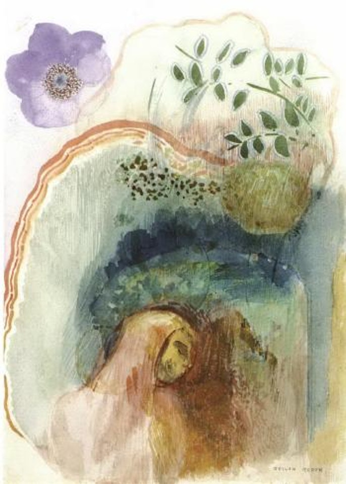 La cape rose by Odilon Redon