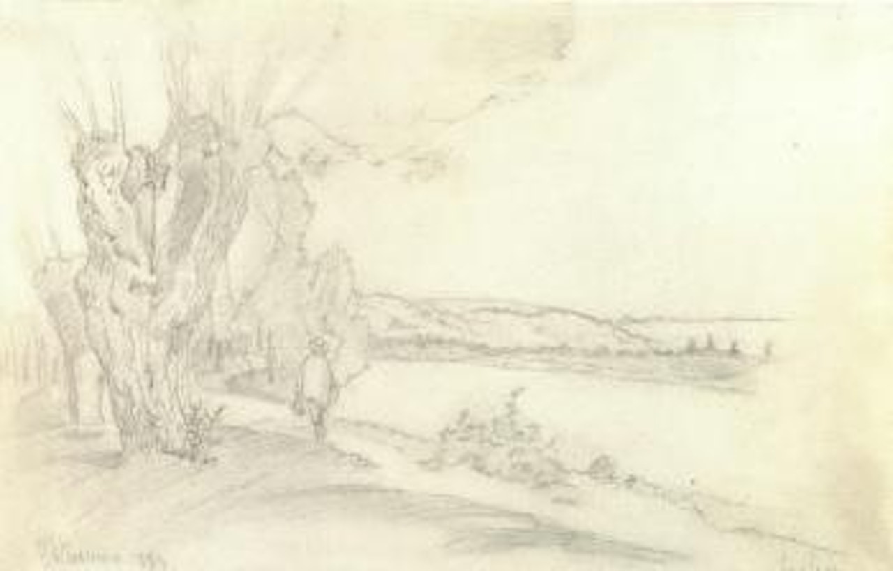 La balade de la Roche-Guyon by Camille Pissarro