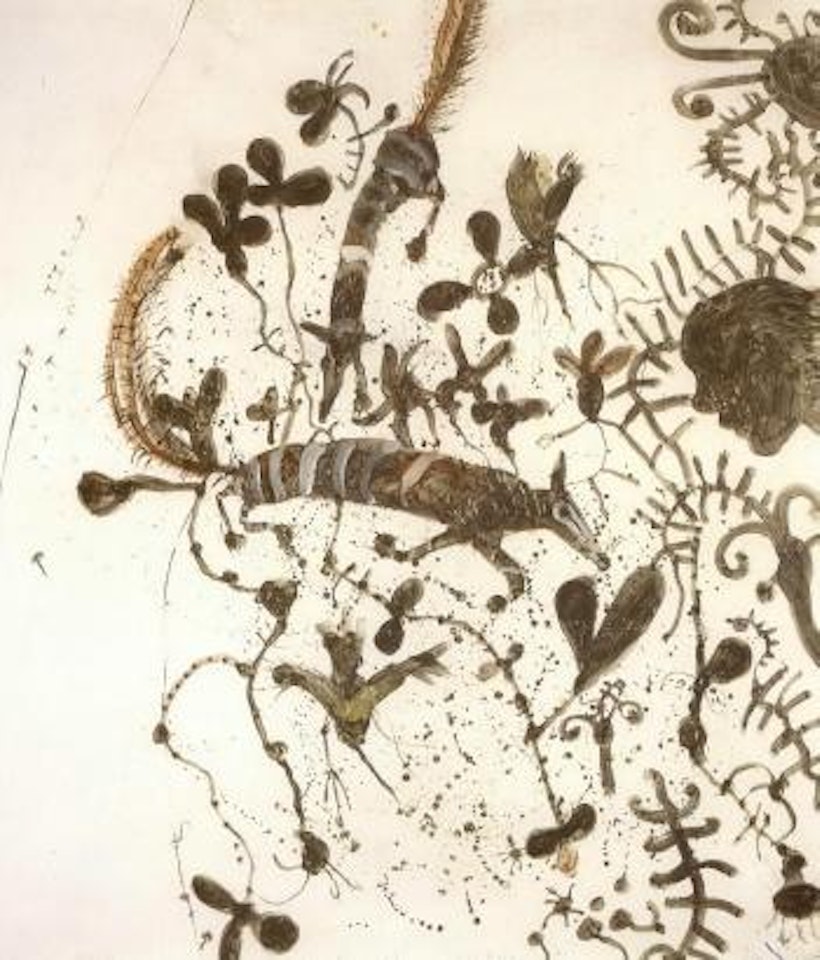 Tasmanian tigers and honeyeaters by John Olsen