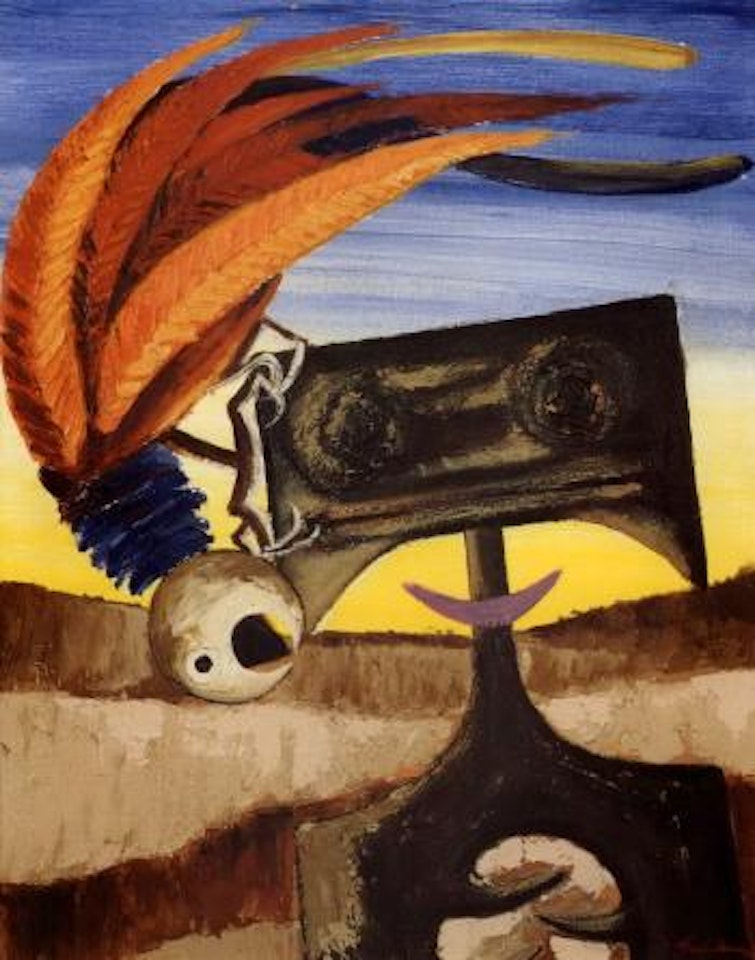 Faun and parrot by Albert Tucker