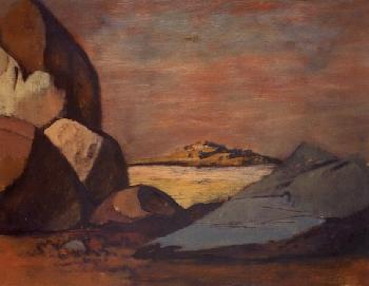 Landscape with rocks by George Russell Drysdale