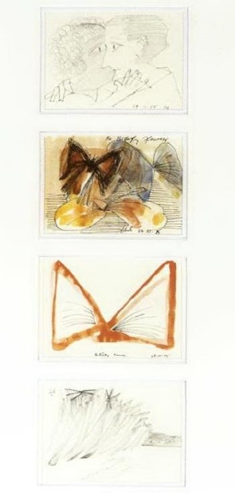 Embrace. Butterfly flowers. Butterfly flower. Palms by Charles Blackman
