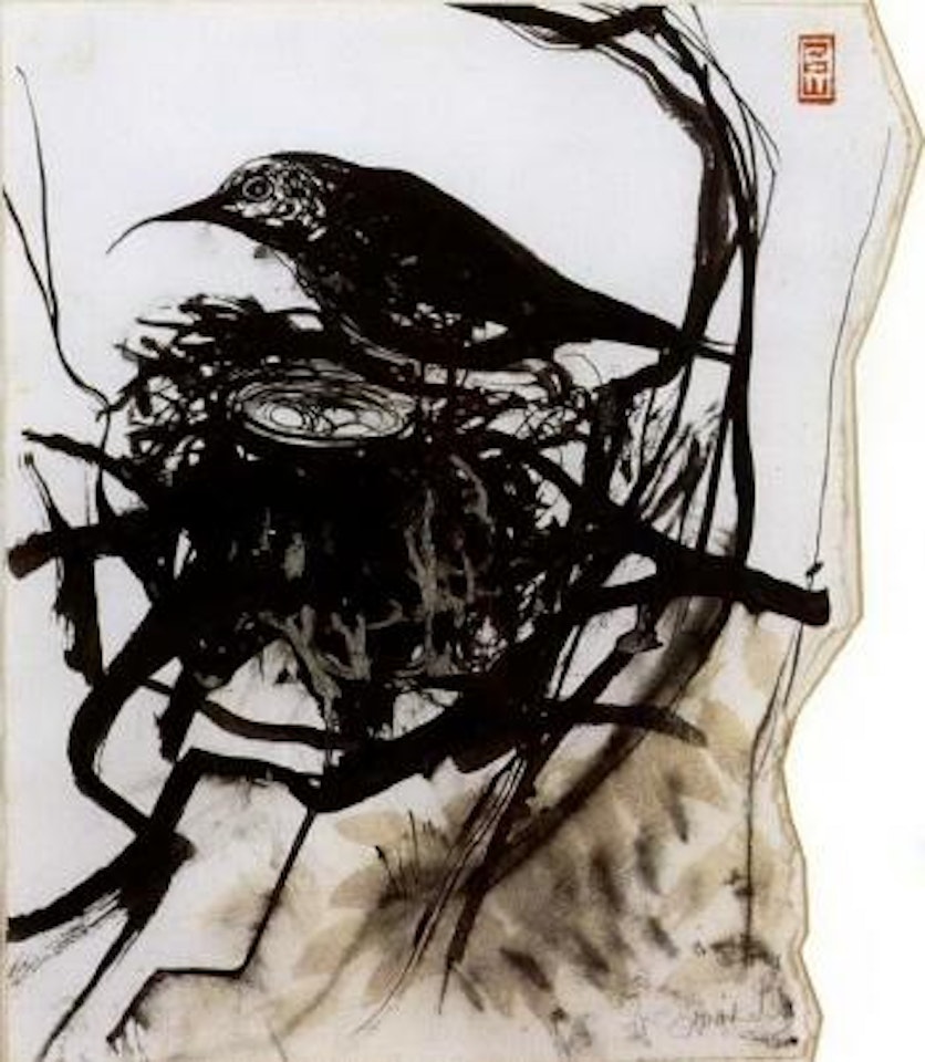 Bird and nest by Brett Whiteley