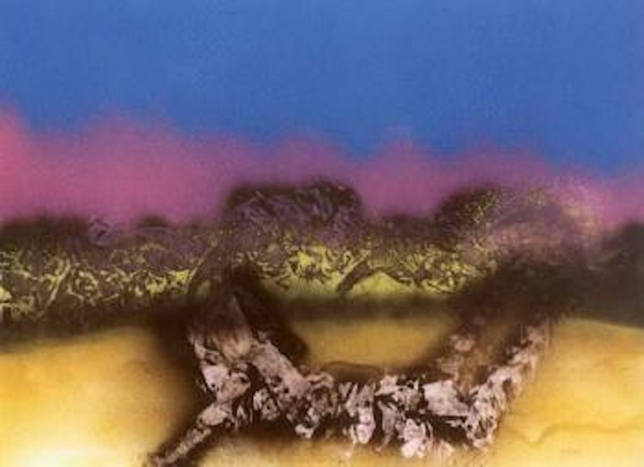 Young boy in landscape by Sidney Nolan