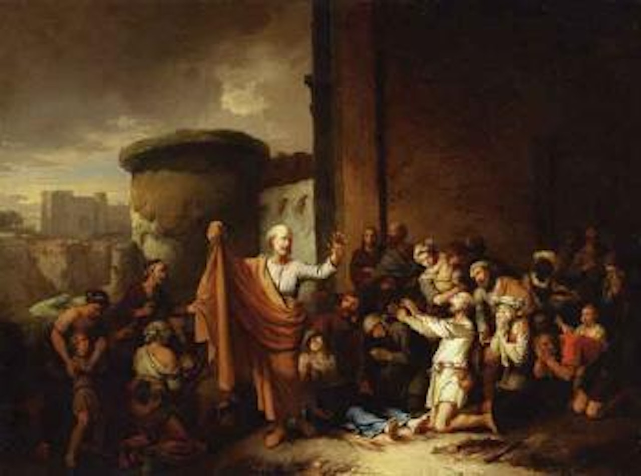 Saint Peter healing sick with shadow by Christian Wilhelm Ernst Dietrich