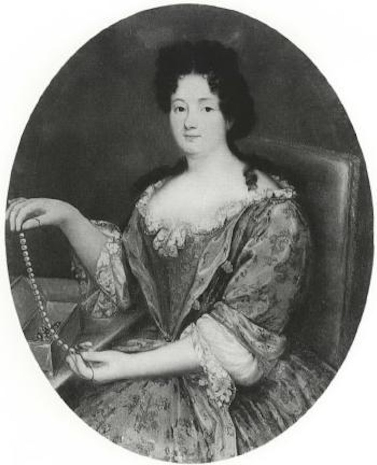 Portrait of woman with pearl necklace by French School