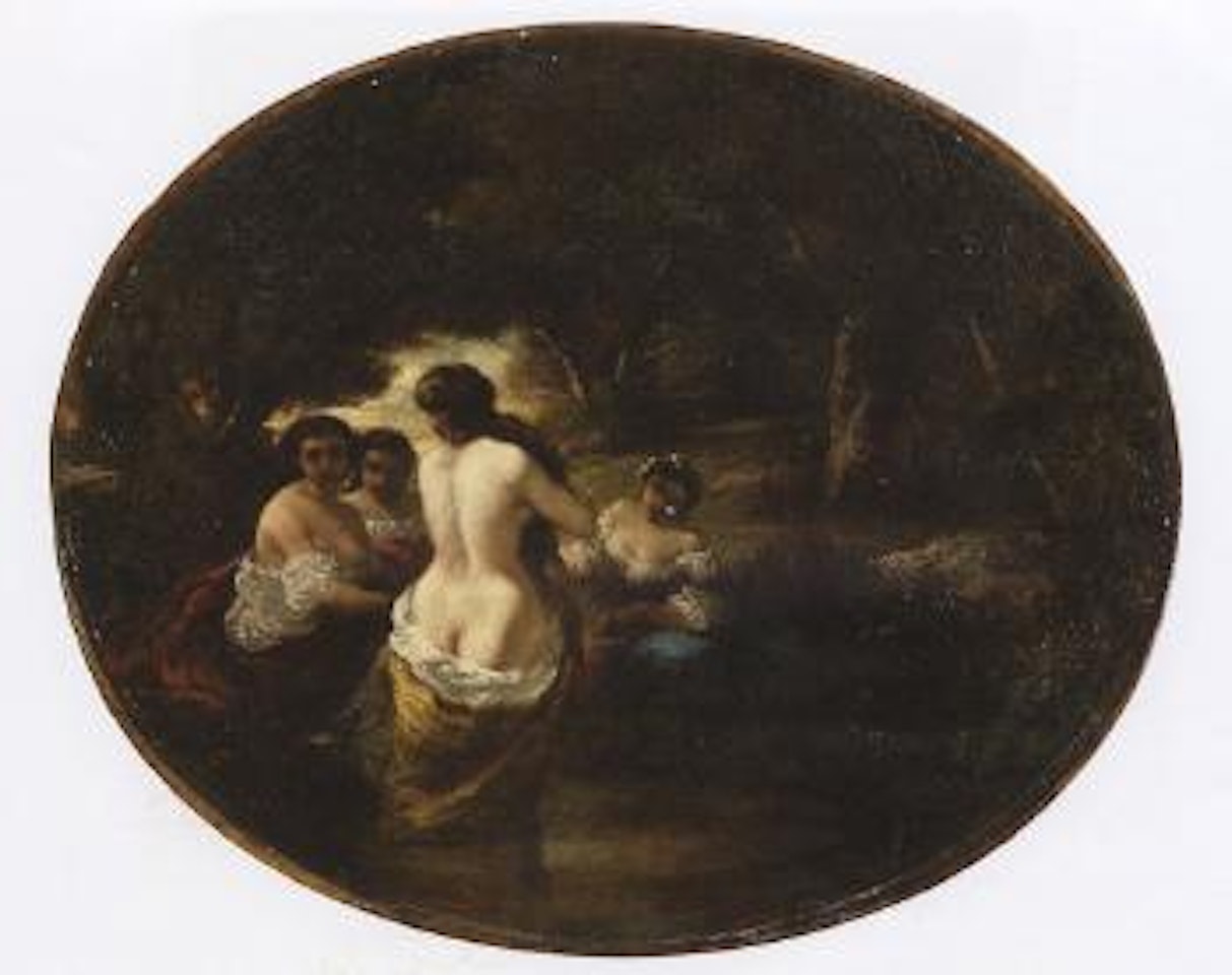 The bathers by Adolphe Monticelli