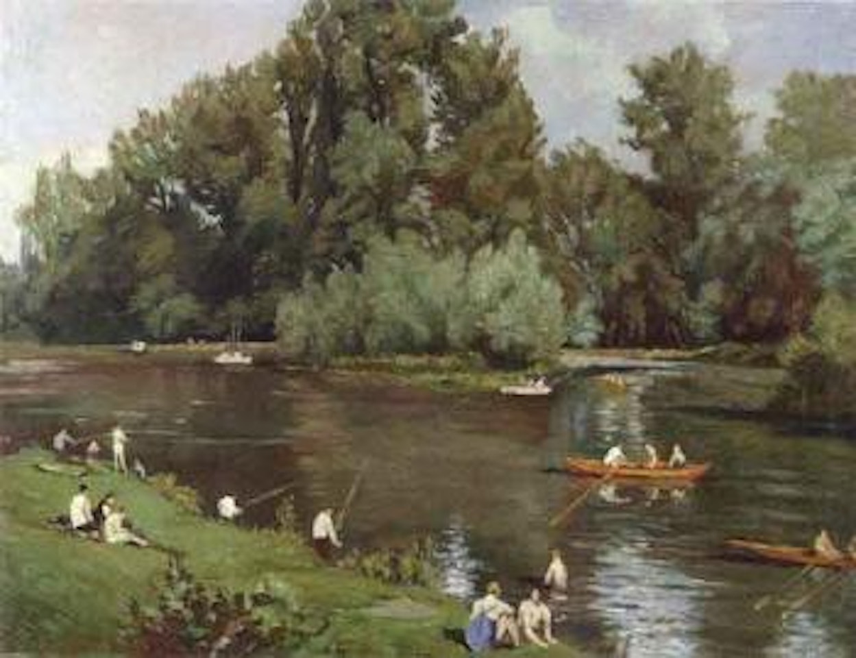 Au bord de la Marne by Emile Bernard