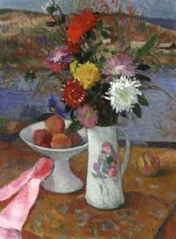 Bouquet de fleurs quercynois devant la Dordogne by François Gall