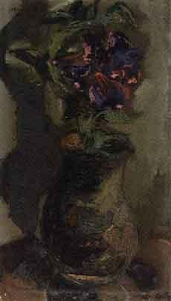 Vase de fleurs. Le Contrebassiste by Emmanuel Mané-Katz
