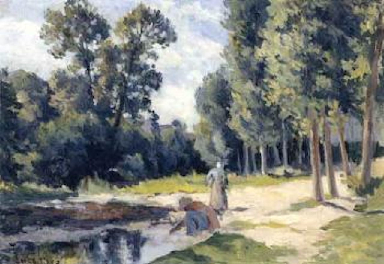 Blanchisseuses au bord de la Cure by Maximilien Luce